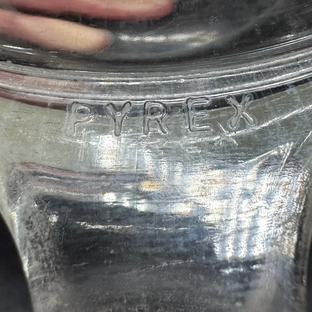 Vintage Pyrex 019 Clear Glass 10 oz Round Casserole Dish with Lid 680-C-5 USA